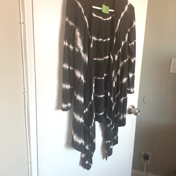Context Striped Tie Dye Open Front Cardigan - Size S - Picture 3 of 12